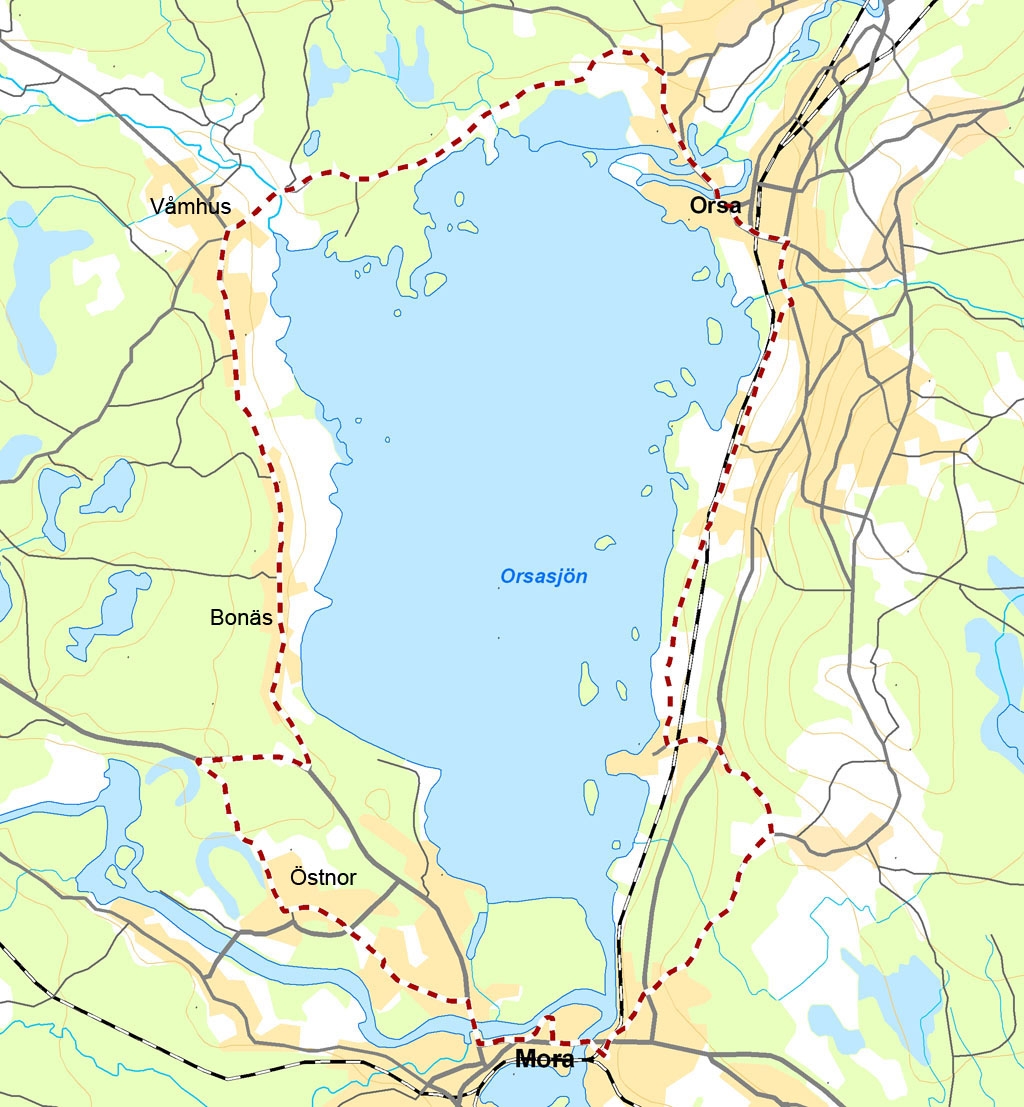 Orsasjön runt, Siljansleden, 43 km | Cykel | Mora Outdoor