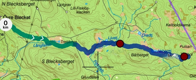 Klövjeväg/Fäbodstig mellan Kallbol och Övre Blecket