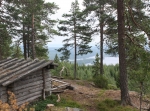 Slogbod på Gopshusberget utmed Linnéstigen.