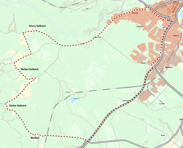 Mora - Berihol - Södra Selbäck - Mellersta Selbäck - Norra Selbäck - Mora 17 km