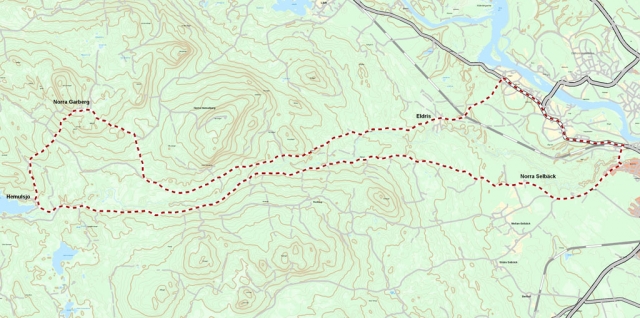 Mora-Eldris-N Garberg-Hemulsjö-Mora 43 km