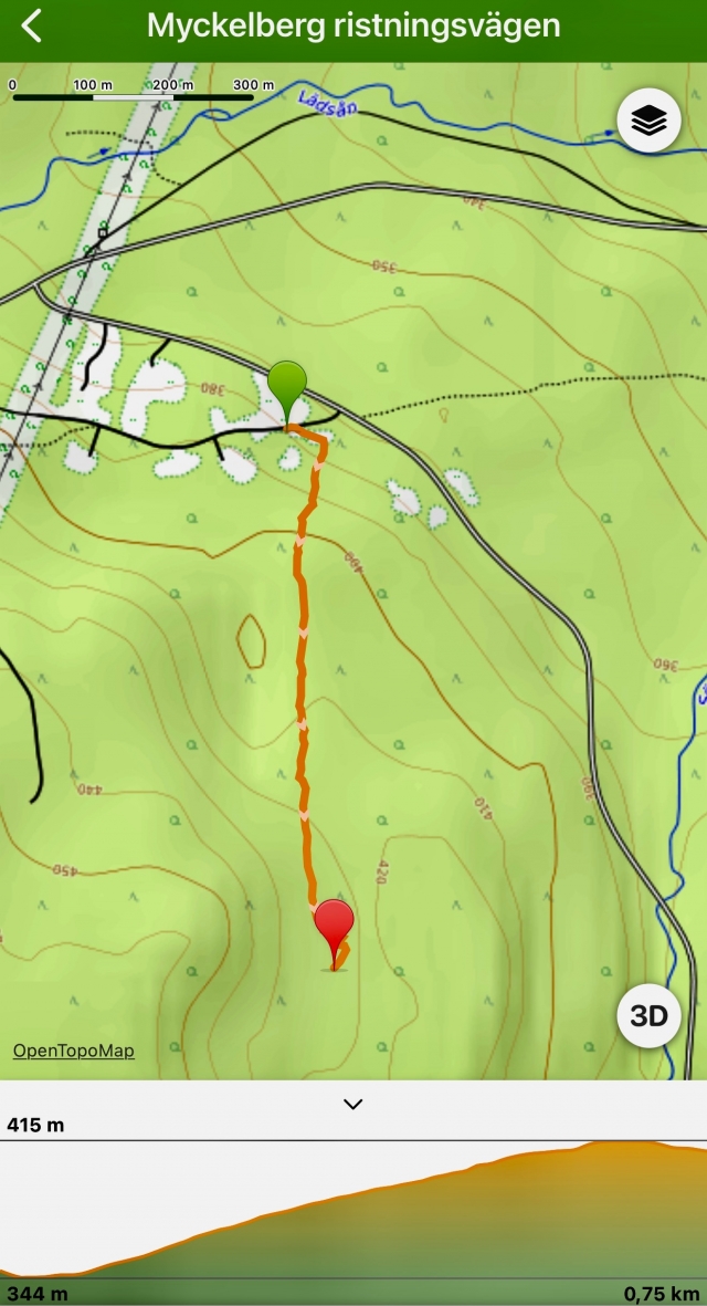 Klövjestig vid Myckelbergs fäbodar i Mora