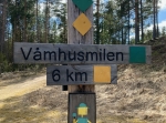 Våmhusmilen och 6 km.