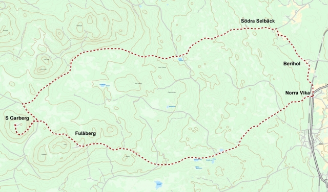 Fulåbergsrundan, Mora - Vika - Fulåberg - S Garberg - S Selbäck - Mora, 30 eller 40 km