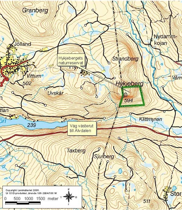 Hykjeberg 2 km t.o.r.