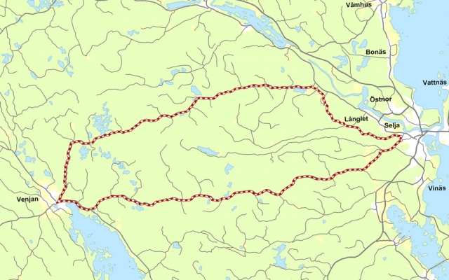 Mora-Läde-Venjan-Selbäck-Mora 80 km