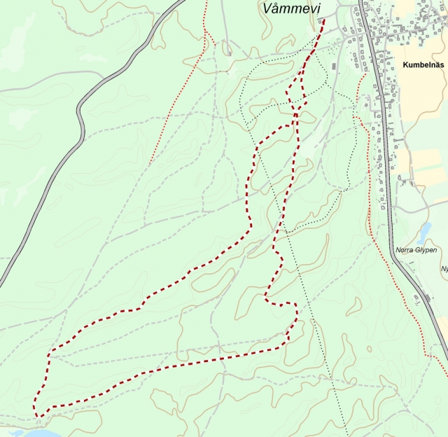 Våmhusmilen och 6 km.